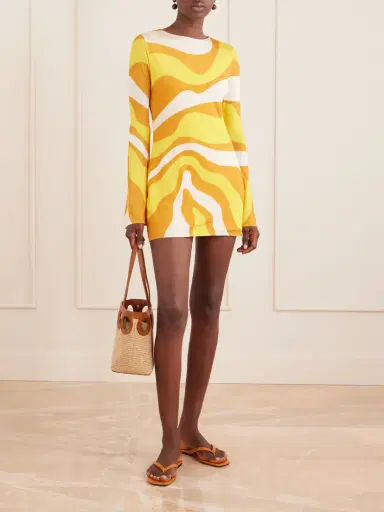 Cala de la Cruz Maisha Printed Jersey Mini Dress | Thumbnail 2