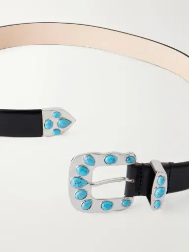 Déhanche Juna Turquoise-embellished Leather Belt | Thumbnail 3