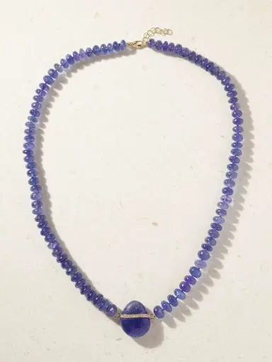 JIA JIA Oracle 14-karat Gold, Tanzanite And Diamond Necklace | Thumbnail 4