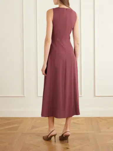 Brunello Cucinelli Paneled Wool-blend Midi Dress | Thumbnail 3 Brunello Cucinelli Paneled Wool-blend Midi Dress | Thumbnail 3