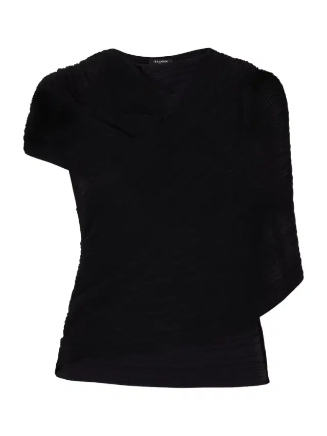 Draped Ribbed Jersey Blouse