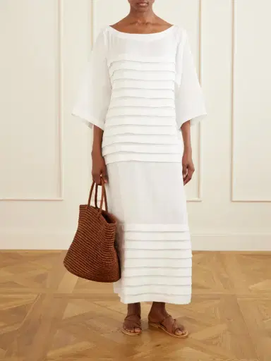 Les Vacances D’Irina Cleo Tiered Linen Maxi Dress | Thumbnail 2