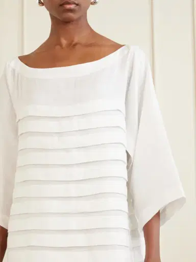 Les Vacances D’Irina Cleo Tiered Linen Maxi Dress | Thumbnail 4