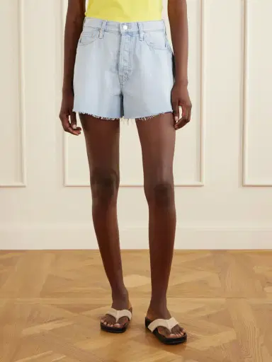Mother Flutter Denim Shorts | Thumbnail 3 Mother Flutter Denim Shorts | Thumbnail 3