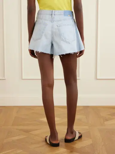 Mother Flutter Denim Shorts | Thumbnail 4 Mother Flutter Denim Shorts | Thumbnail 4