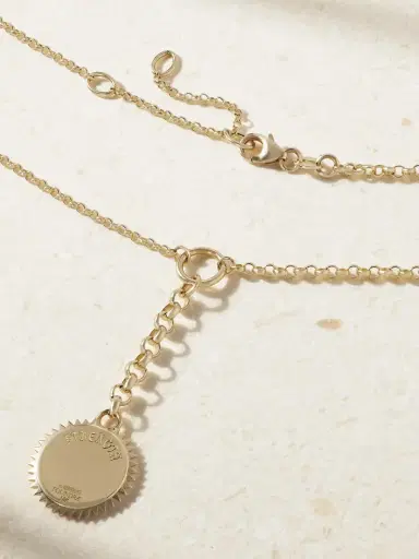 Foundrae Solar & Lunar + Small Mixed Belcher 18-karat Gold Diamond Necklace | Thumbnail 3
