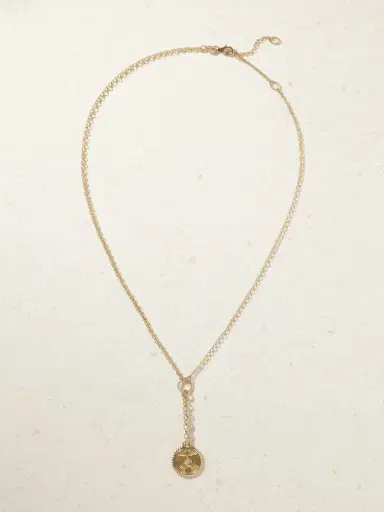 Foundrae Solar & Lunar + Small Mixed Belcher 18-karat Gold Diamond Necklace | Thumbnail 4