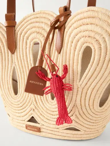 Aquazzura Artiste Medium Leather-trimmed Raffia Tote | Thumbnail 5 Aquazzura Artiste Medium Leather-trimmed Raffia Tote | Thumbnail 5