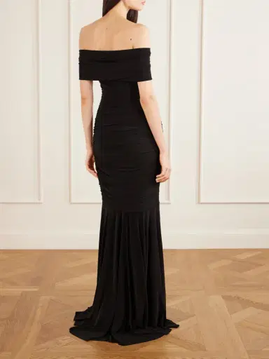 Norma Kamali Gathered Jersey Gown | Thumbnail 3