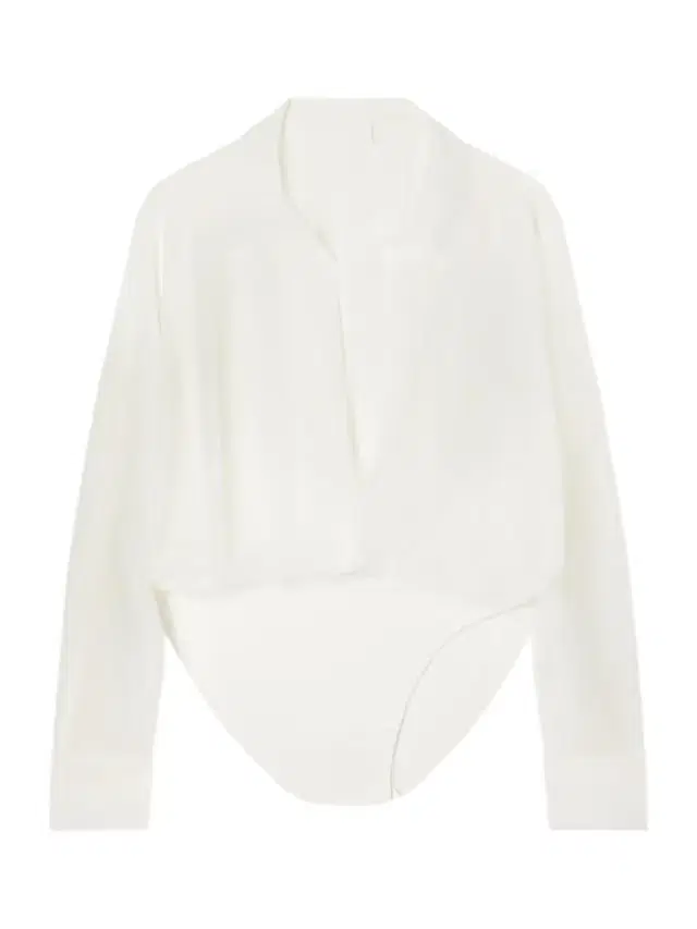 Norma Kamali Oversized Boyfriend Mesh Bodysuit