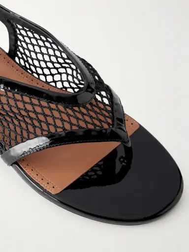 Alaïa Fishnet Flat Sandals | Thumbnail 5 Alaïa Fishnet Flat Sandals | Thumbnail 5