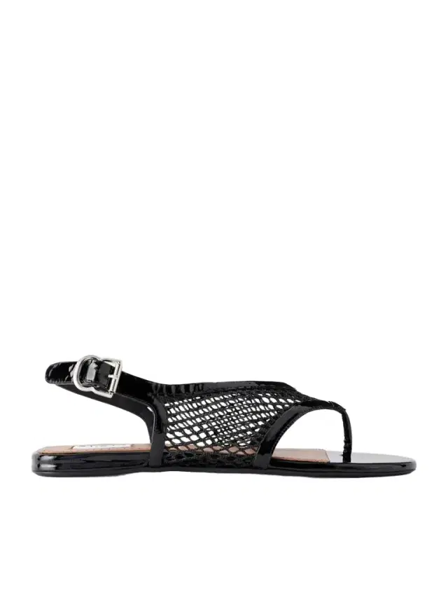 Alaïa Fishnet Flat Sandals