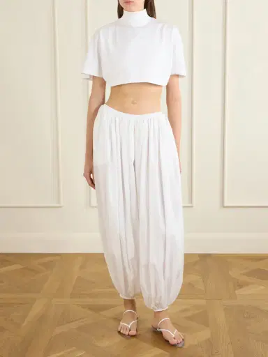 Alaïa Striped Cotton-poplin Balloon Pants | Thumbnail 2 Alaïa Striped Cotton-poplin Balloon Pants | Thumbnail 2