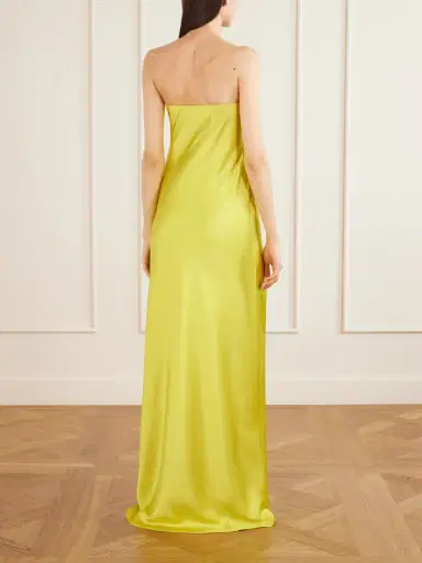 Norma Kamali Bias Strapless Satin Gown | Thumbnail 3 Norma Kamali Bias Strapless Satin Gown | Thumbnail 3