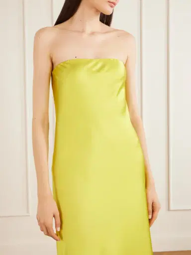 Norma Kamali Bias Strapless Satin Gown | Thumbnail 4 Norma Kamali Bias Strapless Satin Gown | Thumbnail 4