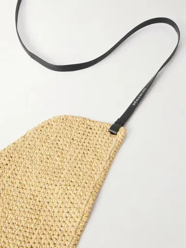 Déhanche Undone Leather-trimmed Raffia Belt | Thumbnail 3