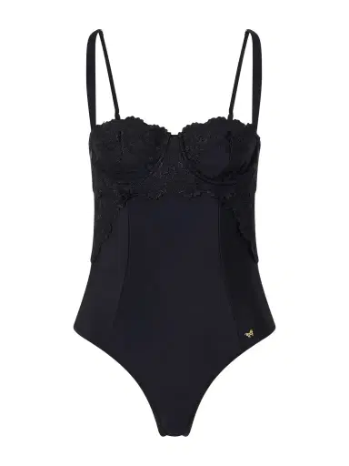 Kiki de Montparnasse Juliette Lace-trimmed One-piece | Thumbnail 1 Kiki de Montparnasse Juliette Lace-trimmed One-piece | Thumbnail 1