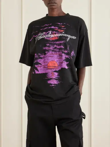Balenciaga Printed Cotton-jersey T-shirt | Thumbnail 3 Balenciaga Printed Cotton-jersey T-shirt | Thumbnail 3