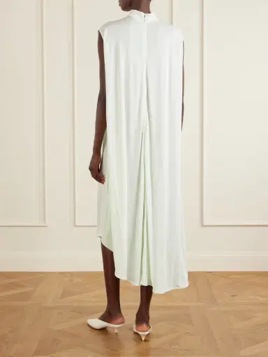 Bottega Veneta Gathered Cady Halterneck Midi Dress | Thumbnail 3