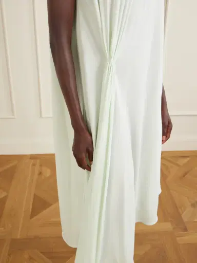 Bottega Veneta Gathered Cady Halterneck Midi Dress | Thumbnail 4