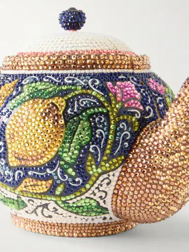 Judith Leiber Couture Teapot Crystal-embellished Gold-tone Clutch | Thumbnail 5