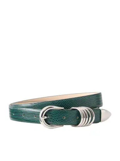 Déhanche Hollyhock Lizard-effect Leather Belt | Thumbnail 1 Déhanche Hollyhock Lizard-effect Leather Belt | Thumbnail 1