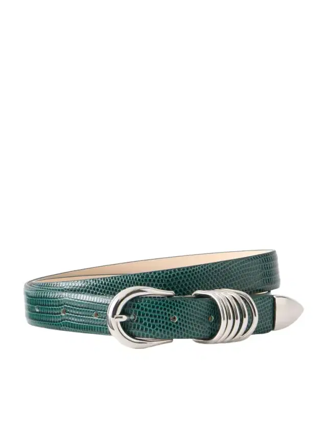 Hollyhock Lizard-effect Leather Belt