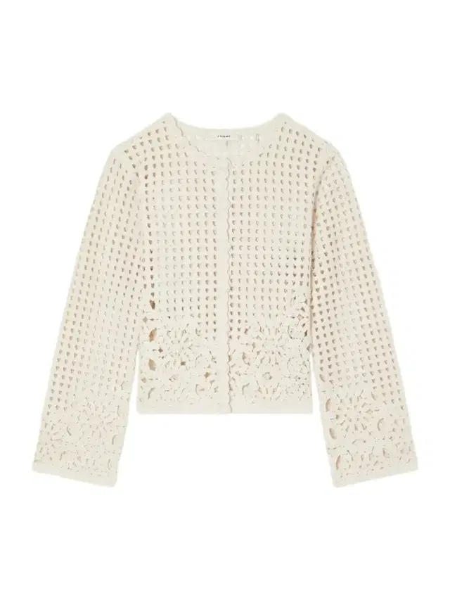 Frame The Postcard Crocheted Cotton Cardigan