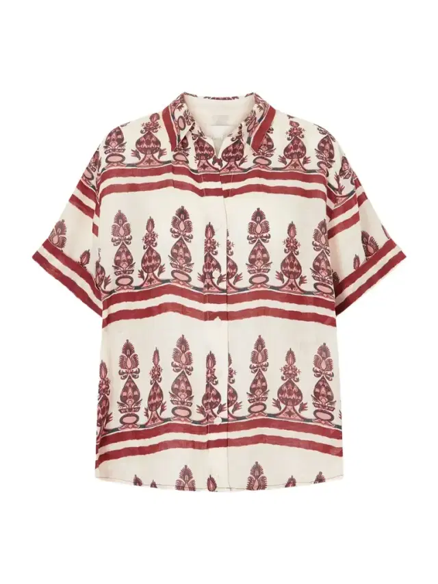 Johanna Ortiz Printed Linen Shirt