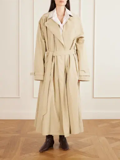 Calvin Klein Collection Mireille Ruched Cotton-gabardine Trench Coat | Thumbnail 2 Calvin Klein Collection Mireille Ruched Cotton-gabardine Trench Coat | Thumbnail 2