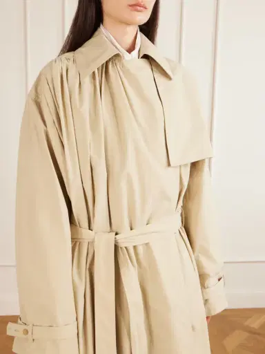 Calvin Klein Collection Mireille Ruched Cotton-gabardine Trench Coat | Thumbnail 4 Calvin Klein Collection Mireille Ruched Cotton-gabardine Trench Coat | Thumbnail 4