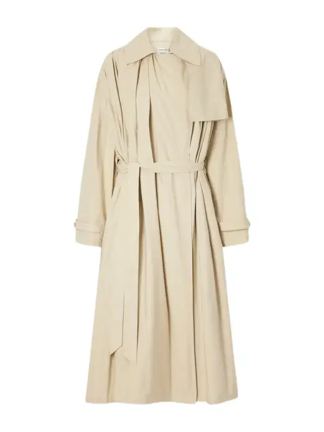 Calvin Klein Collection Mireille Ruched Cotton-gabardine Trench Coat