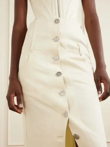 Wiederhoeft Embellished Denim Midi Skirt | Thumbnail 5 Wiederhoeft Embellished Denim Midi Skirt | Thumbnail 5