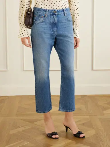 Valentino Garavani Cropped Mid-rise Straight-leg Jeans | Thumbnail 3 Valentino Garavani Cropped Mid-rise Straight-leg Jeans | Thumbnail 3
