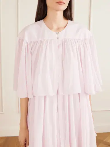 Les Vacances D’Irina Formentera Ruffled Cotton And Silk-blend Voile Kaftan | Thumbnail 4 Les Vacances D’Irina Formentera Ruffled Cotton And Silk-blend Voile Kaftan | Thumbnail 4