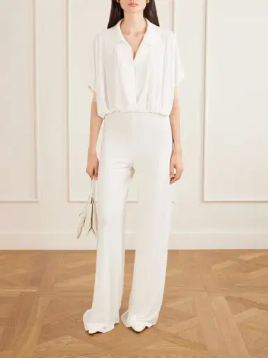 Norma Kamali Draped Jersey Jumpsuit | Thumbnail 2 Norma Kamali Draped Jersey Jumpsuit | Thumbnail 2