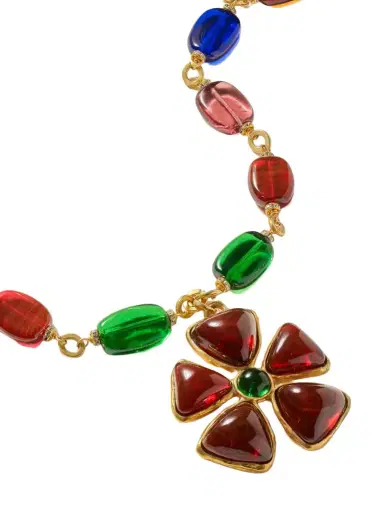 Susan Caplan Vintage + Chanel Vintage 1980 Gold-plated Gripoix Crystal Necklace | Thumbnail 1 Susan Caplan Vintage + Chanel Vintage 1980 Gold-plated Gripoix Crystal Necklace | Thumbnail 1