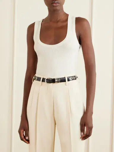 Déhanche Hollyhock Embellished Leather Belt | Thumbnail 2