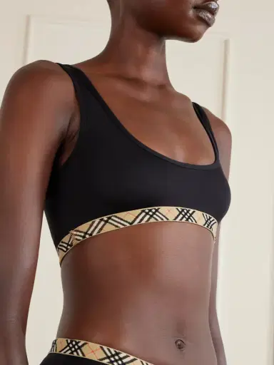 Burberry Samphire Checked Bikini Top | Thumbnail 4 Burberry Samphire Checked Bikini Top | Thumbnail 4