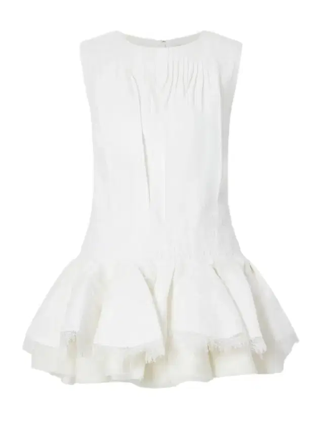 Cressida Gathered Tiered Lace-trimmed Linen-blend Mini Dress