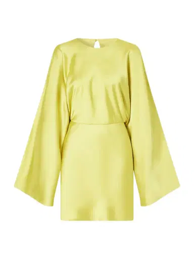 Norma Kamali Obie Satin Mini Dress | Thumbnail 1 Norma Kamali Obie Satin Mini Dress | Thumbnail 1