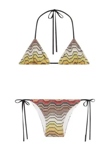 Missoni Mare Striped Metallic Crochet-knit Triangle Bikini | Thumbnail 1