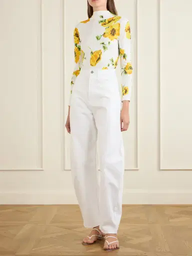 Alaïa Floral-print Jersey Bodysuit | Thumbnail 2 Alaïa Floral-print Jersey Bodysuit | Thumbnail 2