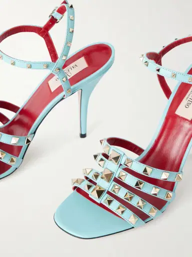 Valentino Garavani Rockstud 100 Embellished Leather Sandals | Thumbnail 5 Valentino Garavani Rockstud 100 Embellished Leather Sandals | Thumbnail 5