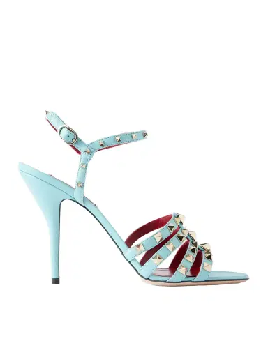 Valentino Garavani Rockstud 100 Embellished Leather Sandals | Thumbnail 1 Valentino Garavani Rockstud 100 Embellished Leather Sandals | Thumbnail 1
