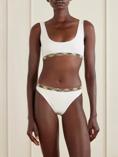 Burberry Samphire Checked Bikini Top | Thumbnail 2 Burberry Samphire Checked Bikini Top | Thumbnail 2