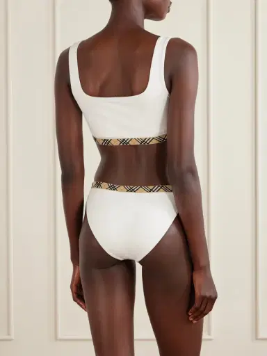 Burberry Samphire Checked Bikini Top | Thumbnail 3 Burberry Samphire Checked Bikini Top | Thumbnail 3