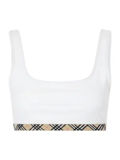 Burberry Samphire Checked Bikini Top | Thumbnail 1 Burberry Samphire Checked Bikini Top | Thumbnail 1