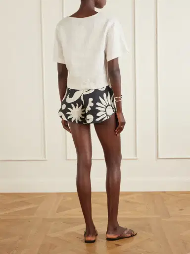Cala de la Cruz Bahamas Printed Linen Shorts | Thumbnail 4 Cala de la Cruz Bahamas Printed Linen Shorts | Thumbnail 4