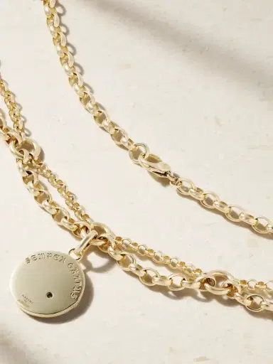 Foundrae Infinite Gratitude + Festoon 18-karat Gold Diamond Necklace | Thumbnail 3